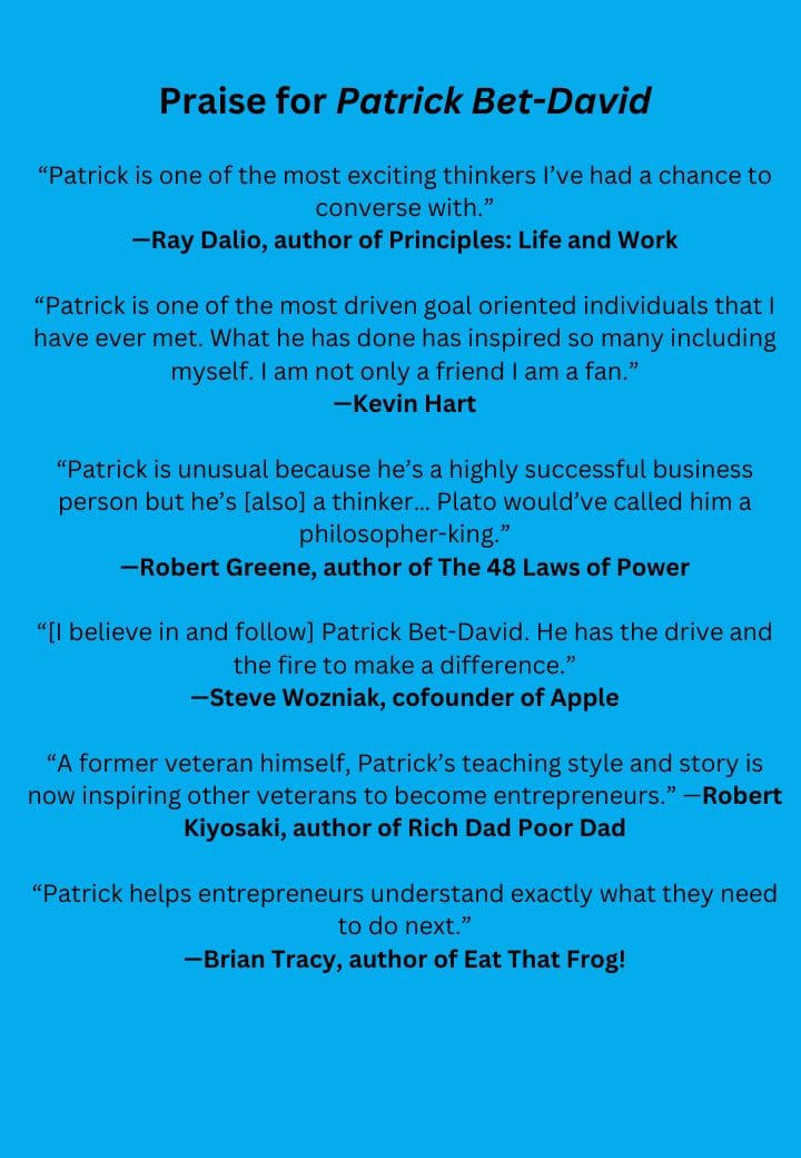 Praise for Patrick Bet-David Praise for Patrick Bet-David