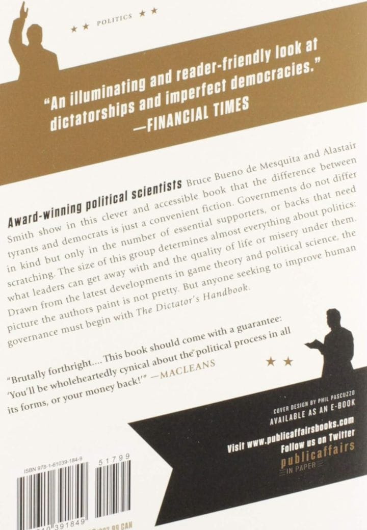 The Dictator’s Handbook-back The Dictator’s Handbook-back